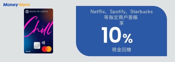 低門檻信用卡 中銀Chill Carrd